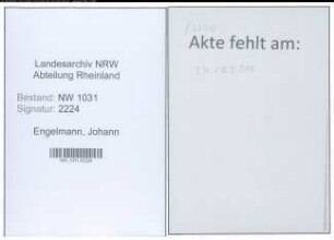 Entnazifizierung Johann Engelmann , geb. 14.04.1894 (Polizeibeamter)