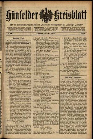 Ausgabe vom Dienstag, den 26. April 1898.