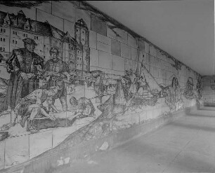 Dresden, Augustusbrücke, Wandgemälde, 1992