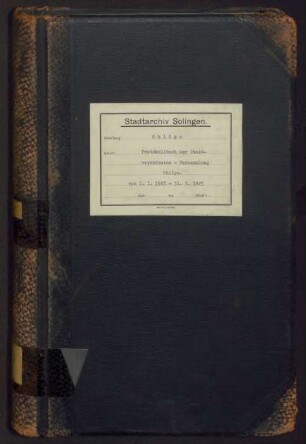 Ohligs: Stadtverordnetenversammlung 1923-1925