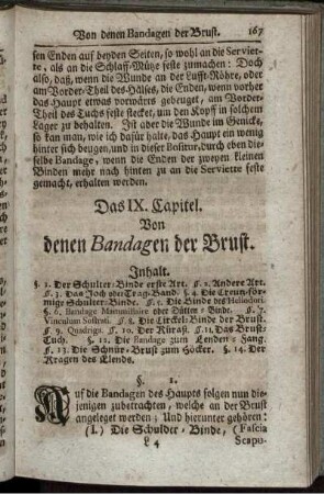 Das IX. Capitel. Von denen Bandagen der Brust.
