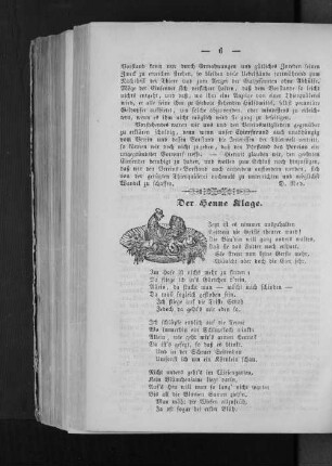 Gedicht: "Der Henne Klage."