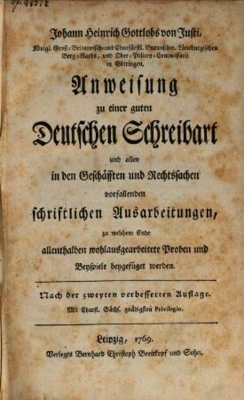 Anweisung zu einer guten deutschen Schreibart