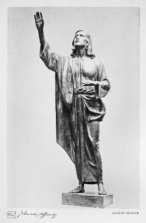 Apostel Johannes als Allegorie der Hoffnung : Bronzestatue Apostel Johannes als Allegorie der Hoffnung (um 1905; A. Hudler) für den Altar der Christuskirche in Dresden