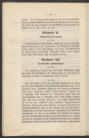 X. Abänderung des Statuts