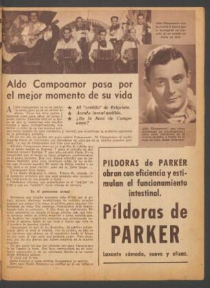 Aldo Campoamor pasa por el mejor momento de su vida