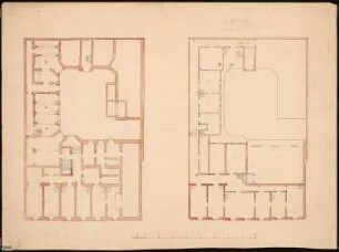 Palais Behr-Negendank, Berlin: Grundriss Souterrain, Grundriss Dachgeschoss