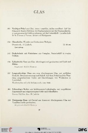 Glas (Nr. 263-272)