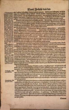 Flauij Josephi, des Hochberühmten Jüdischen Geschichtschreibers, Historien vnd Bücher : Von alten Jüdischen Geschichten zwentzig, sambt eynem von seinem Leben: Vom Jüdischen Krieg vnd der Statt Jerusalem vnd des gantzen Lands zerstörung siben ...
