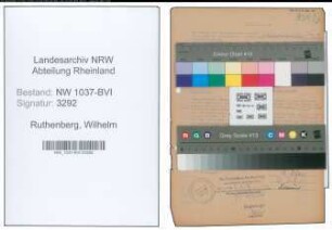 Entnazifizierung Wilhelm Ruthenberg , geb. 27.09.1897 (Arbeiter)
