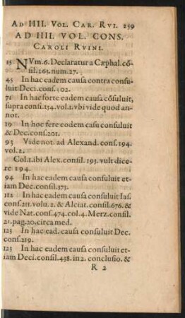 Ad IIII. Vol. Cons. Caroli Ruini.