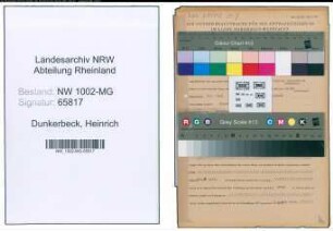 Entnazifizierung Heinrich Dunkerbeck , geb. 01.02.1905 (Kellner)