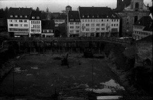 Freiburg: Baugrube des zukünftigen Kollegiengebäudes, von oben