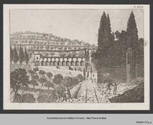 Giuseppe del Rosso, Una giornata d'istruzione a Fiesole : Vedute der Villa San Michele bei Fiesole