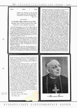 Leven, Msgr. Heinrich