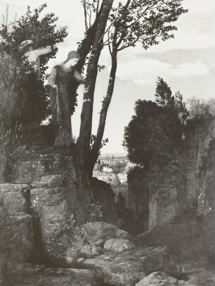 Paar in toskanischer Landschaft