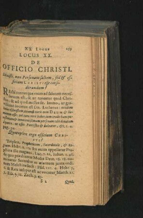 Locus XX. De Officio Christi.