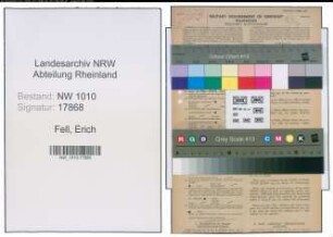 Entnazifizierung Erich Fell , geb. 08.05.1906 (Reichsbahn)