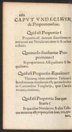 Caput Undecimum, de Proportionibus.