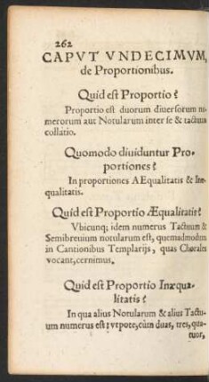 Caput Undecimum, de Proportionibus.