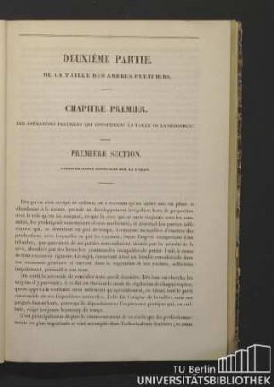 Première Section. Considérations générales sur la taille.