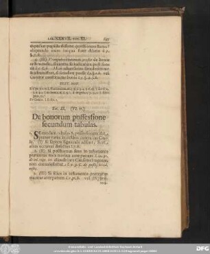 Tit. XI. (VI. 11.) De bonorum possessione secundum tabulas.