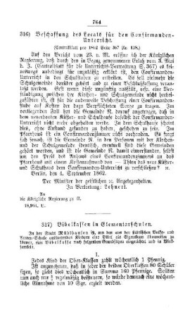 Bibelklassen in Elementarschulen : [V. Elementarschulwesen]