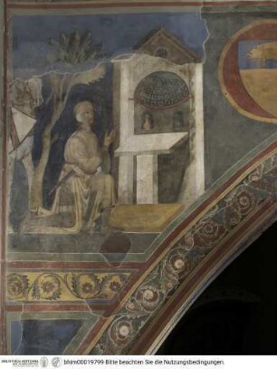 Biblische und hagiographische Szenen, Fabeln von Aesop, Jagd-, Kampf- und Monatsdarstellungen, Der betende Ritter