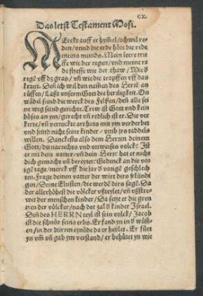 Das letst Testament Mosi.