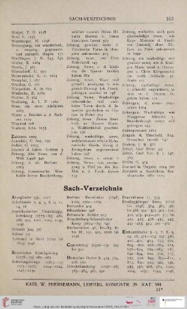 163-165 Sach-Verzeichnis