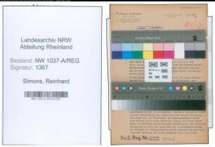 Entnazifizierung Reinhard Simons , geb. 00.00.0000 (Ingenieur)