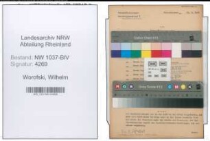 Entnazifizierung Wilhelm Worofski , geb. 07.03.1900 (Haendler)