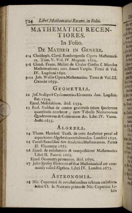 Mathematici Recentiores.