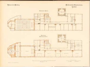 Mathematisch-Physikalisches Institut der Philipps-Universität Marburg: Grundriss 1.OG, Zwischengeschoss 1:100