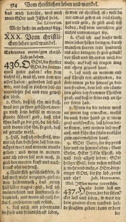 XXX. Vom christlichen leben und wandel