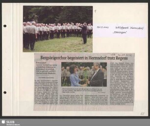 Einsingen vor dem Konzert im Schlosspark Hermsdorf : Dirigent: Gernot Jerxen