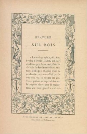 Gravure sur bois