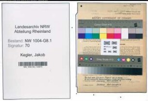 Entnazifizierung Jakob Kegler , geb. 26.04.1886 (Abt.Leiter)