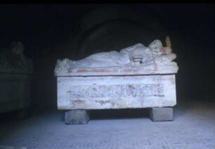 Etruskischer Sarkophag eines Magnaten mit Porträt des Verstorbenen