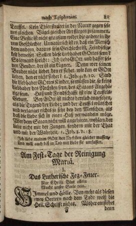 Am Fest-Tage der Reinigung Mariä. - Am Sonntage Reminiscere.