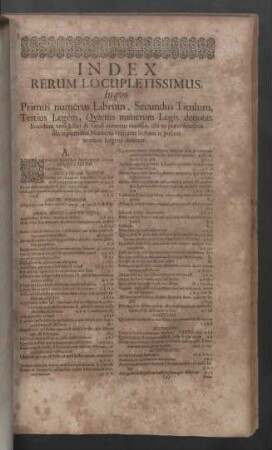 Index rerum locupletissimus