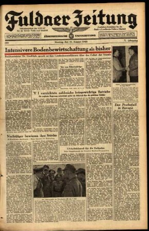 Ausgabe vom Montag, den 14. August 1944.