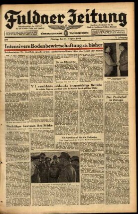 Ausgabe vom Montag, den 14. August 1944.