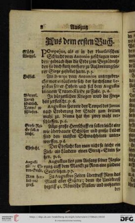 Aus dem ersten Buch