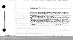 Studientexte ökonomische