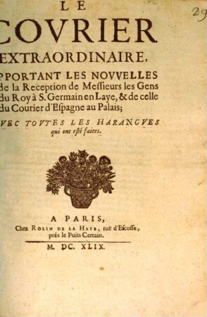 Le Courrier extraordinaire