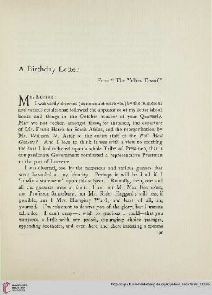 9: A Birthday Letter