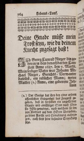 764-776, Ich Georg Cunrad Rieger...