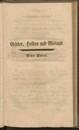 Götter, Helden und Wieland. Eine Farce