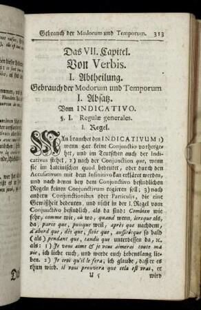 I. Abtheilung. Gebrauch der Modorum und Temporum.